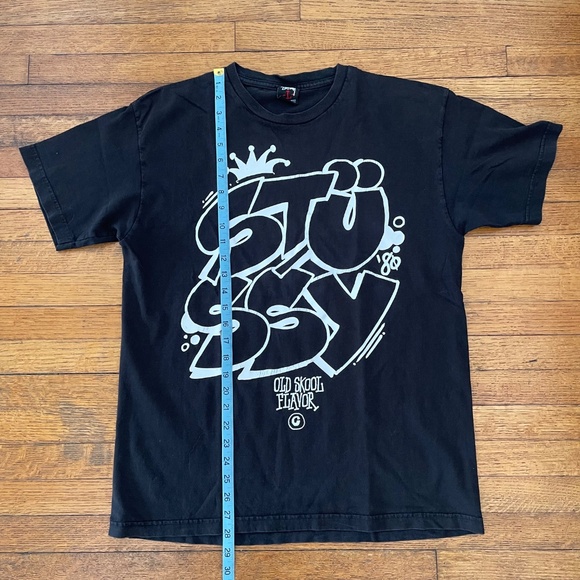 Vintage Y2K 90’s Stussy Graffiti Old Skool Flavor Short Sleeve T Shirt Sz Large - Picture 5 of 7